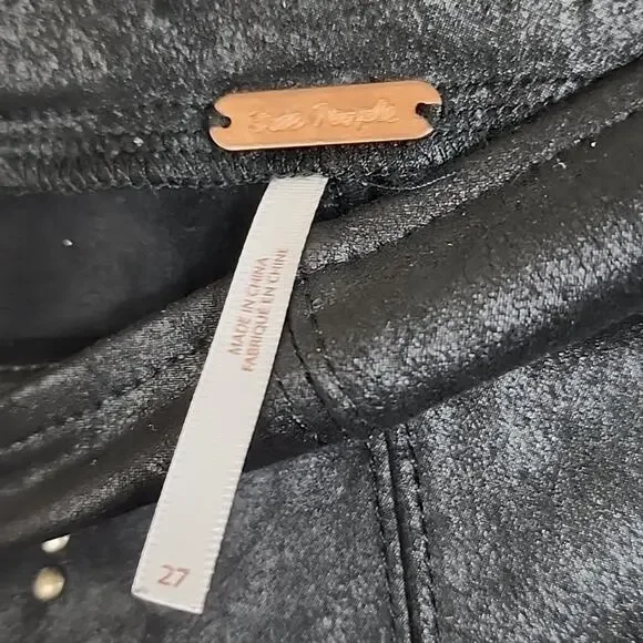 Free People Faux Suede Star Studded Leggings - Picture 3 of 7